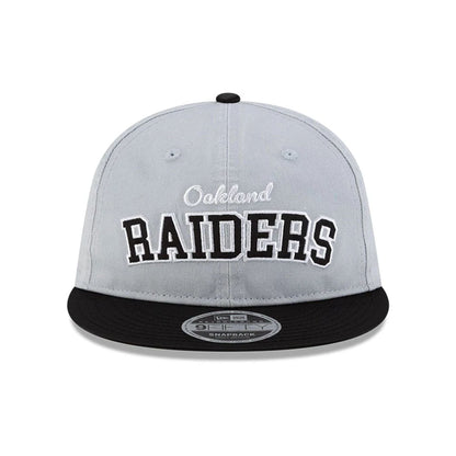 This is a Las Vegas Raiders NFL Historic Grey Retro Crown 9FIFTY Snapback Adjustable Cap 2