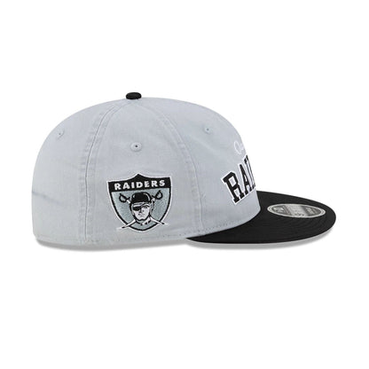 This is a Las Vegas Raiders NFL Historic Grey Retro Crown 9FIFTY Snapback Adjustable Cap 4