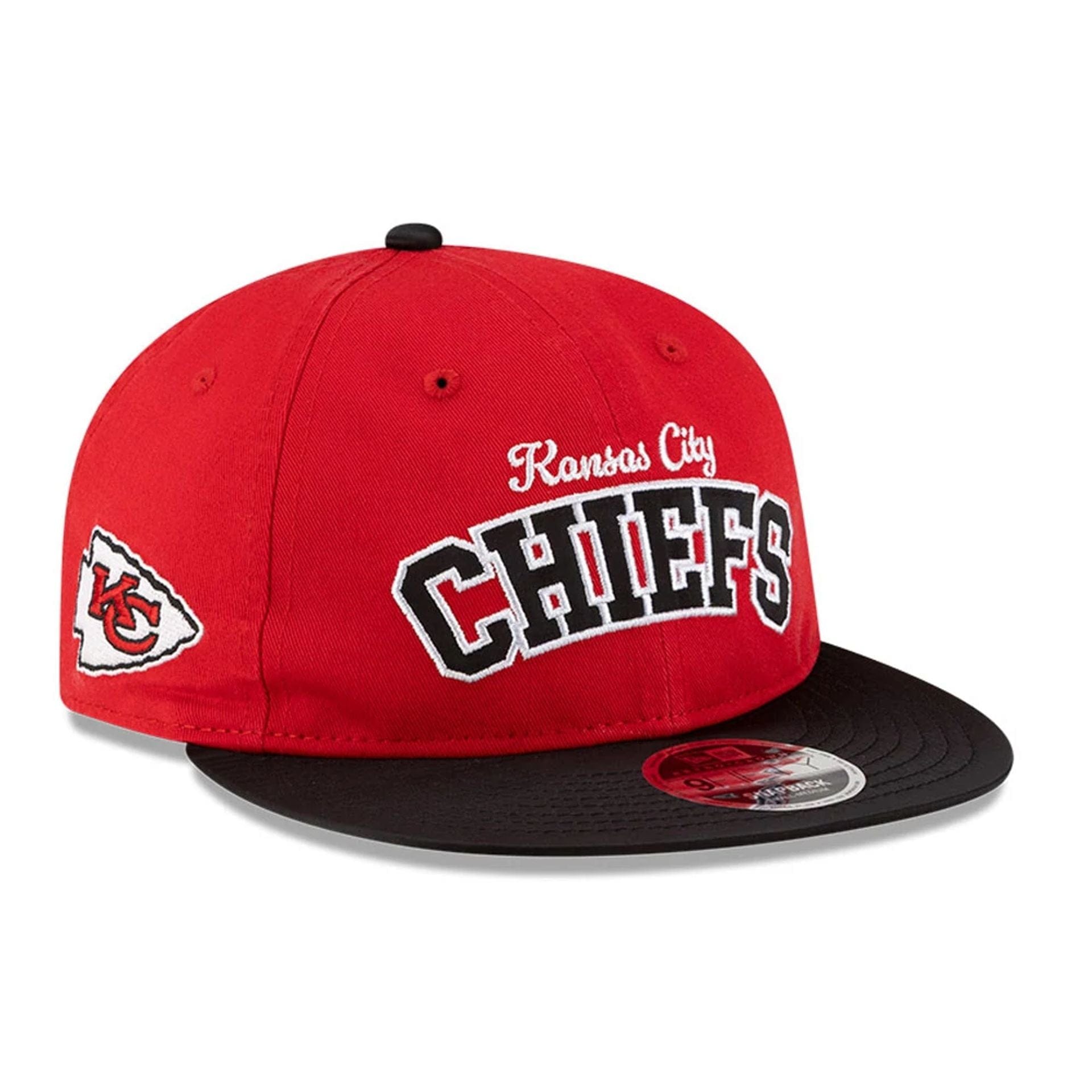 This is a Kansas City Chiefs NFL Historic Red Retro Crown 9FIFTY Snapback Adjustable Cap 1