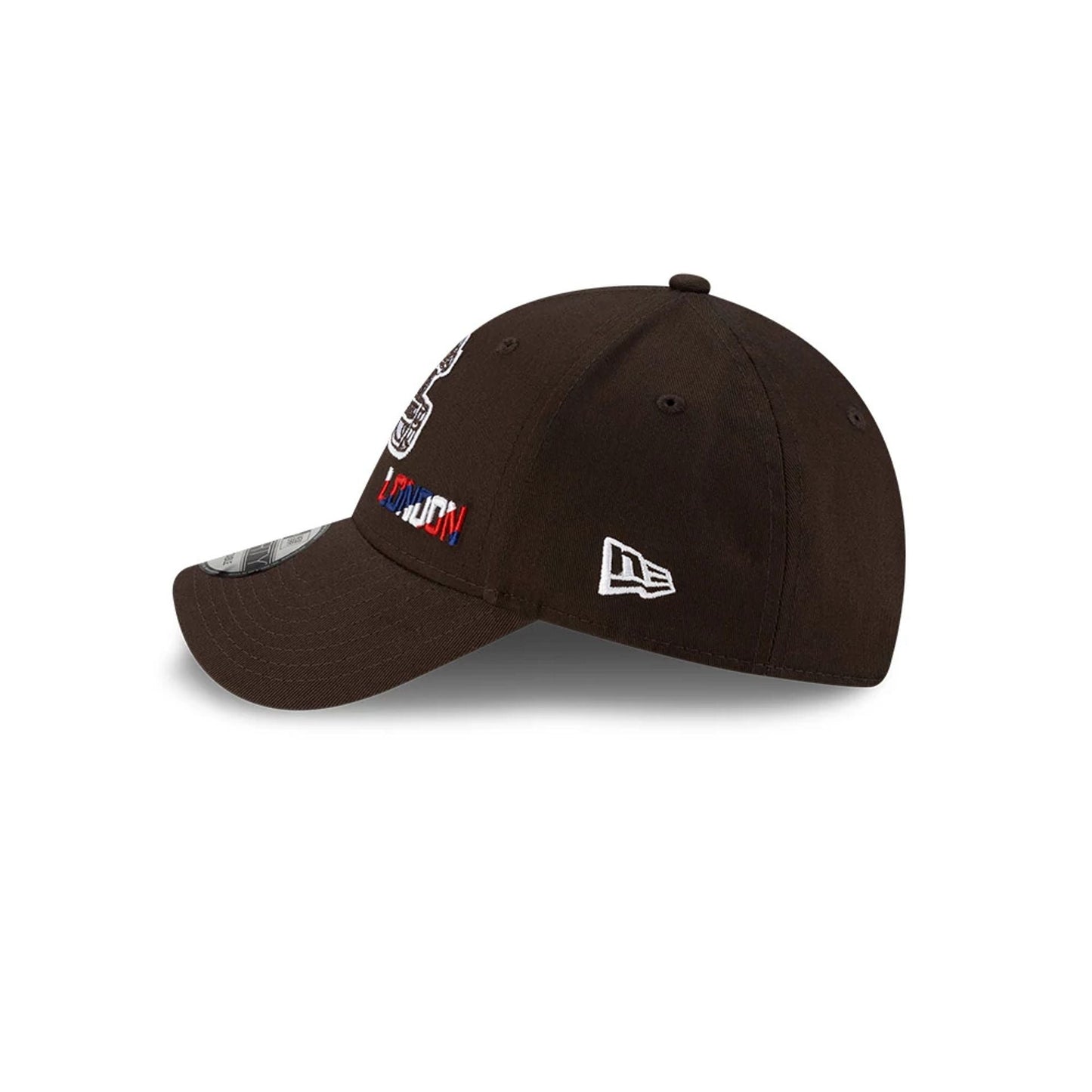 This is a Cleveland Browns NFL London Games 2025 Dark Brown 9FORTY Adjustable Cap 6
