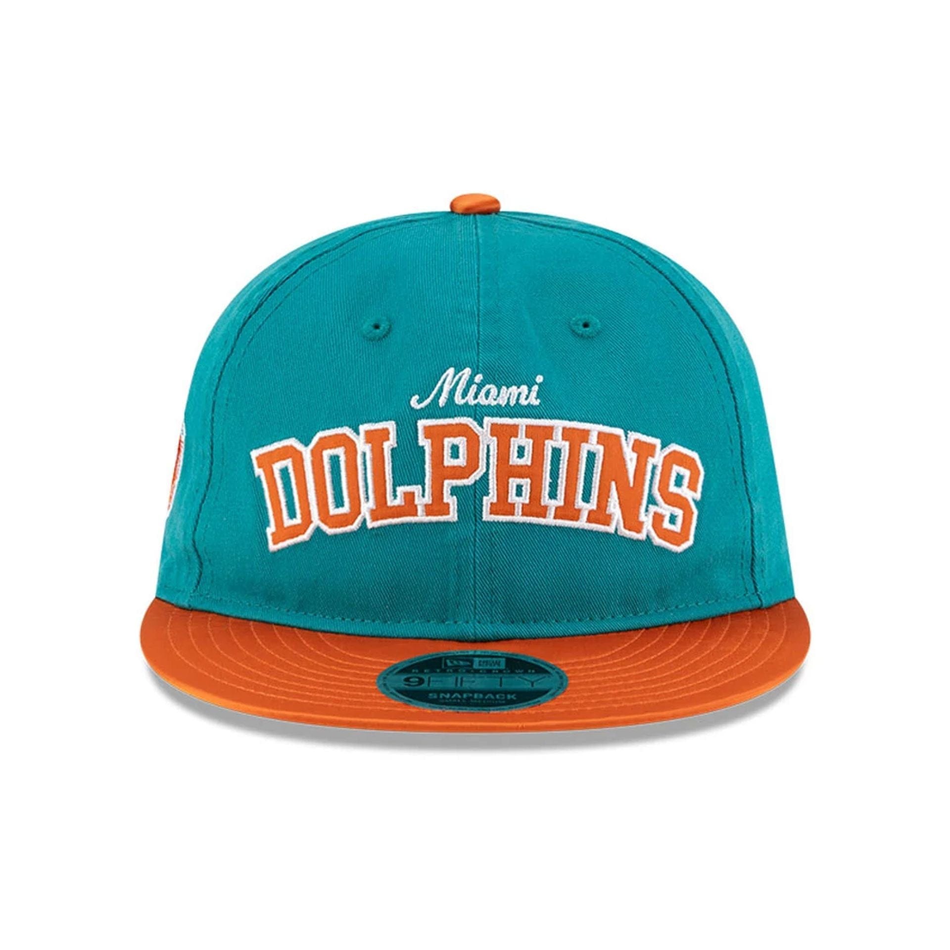 This is a Miami Dolphins NFL Historic Turquoise Retro Crown 9FIFTY Snapback Adjustable Cap 2
