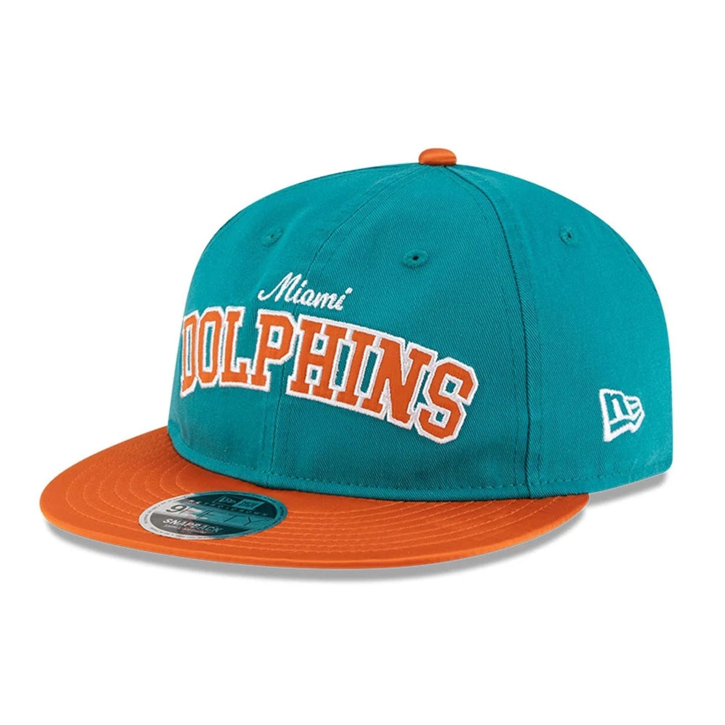 This is a Miami Dolphins NFL Historic Turquoise Retro Crown 9FIFTY Snapback Adjustable Cap 3