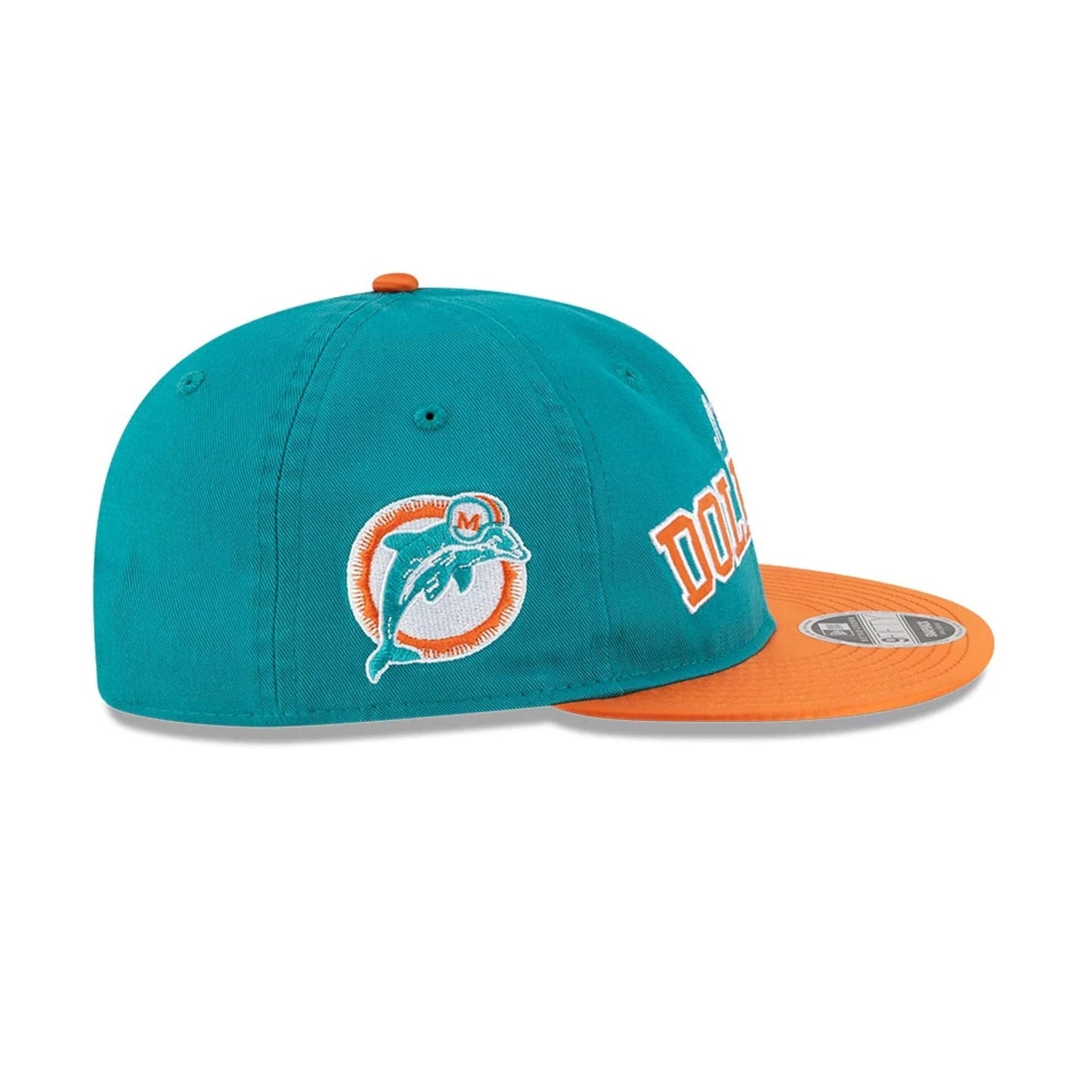 This is a Miami Dolphins NFL Historic Turquoise Retro Crown 9FIFTY Snapback Adjustable Cap 4