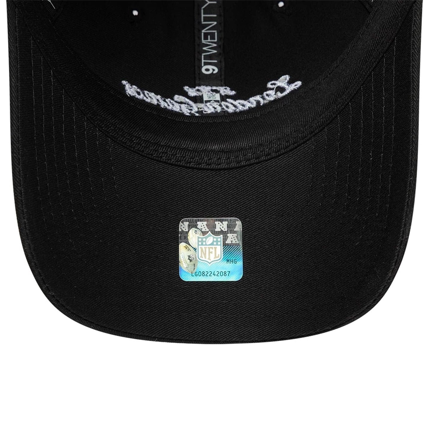 This is a Shield Logo NFL London Games 2025 Black 9TWENTY Adjustable Cap 7