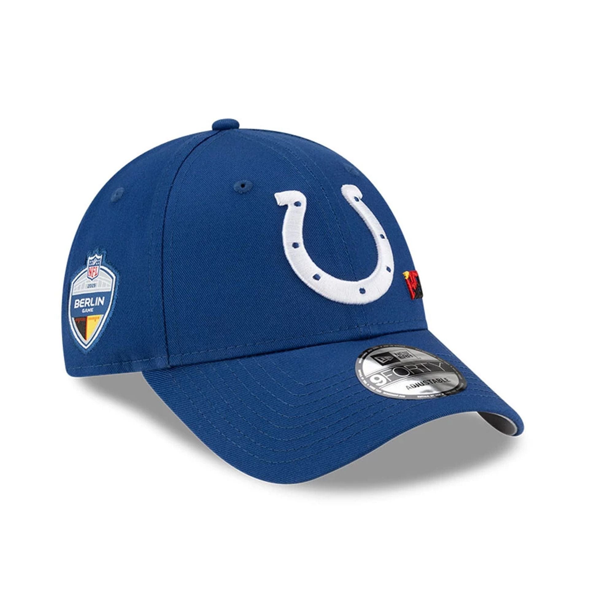 This is a Indianapolis Colts NFL Berlin Game 2025 Blue 9FORTY Adjustable Cap 4