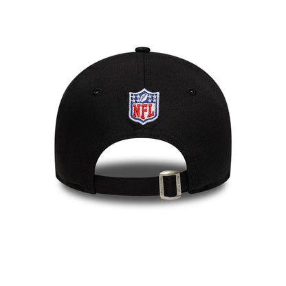This is a Shield Logo NFL Dublin Game 2025 Black 9TWENTY Adjustable Cap 4