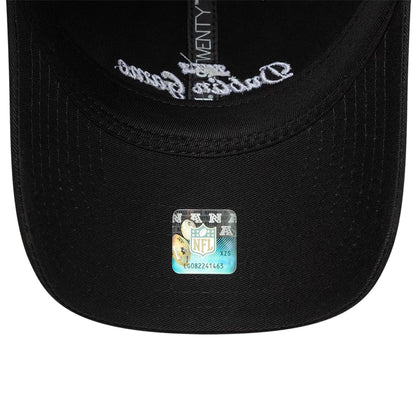 This is a Shield Logo NFL Dublin Game 2025 Black 9TWENTY Adjustable Cap 5