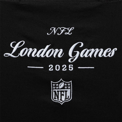This is a Shield Logo NFL London Games 2025 Black Tote Bag  3