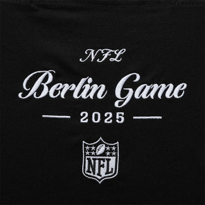 This is a Shield Logo NFL Berlin Game 2025 Black Tote Bag 3