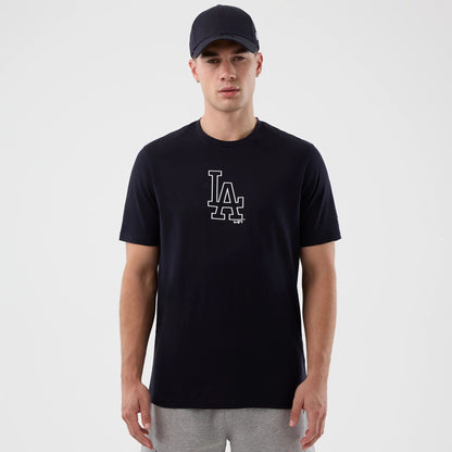 The Male model is wearing LA Dodgers MLB Back To School Navy T-Shirt  1
