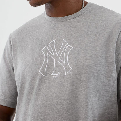 The Male model is wearing New York Yankees MLB Back To School Grey T-Shirt 3