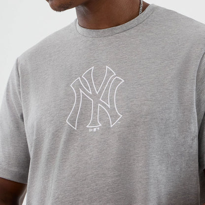 The Male model is wearing New York Yankees MLB Back To School Grey T-Shirt  3