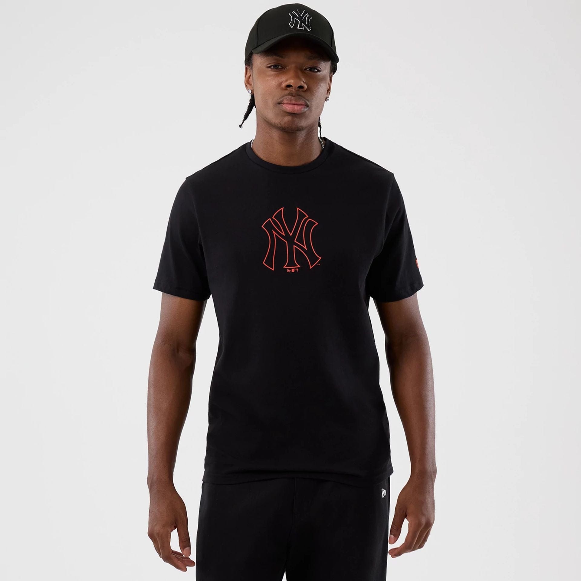 The Male model is wearing New York Yankees MLB Back To School Black T-Shirt  1