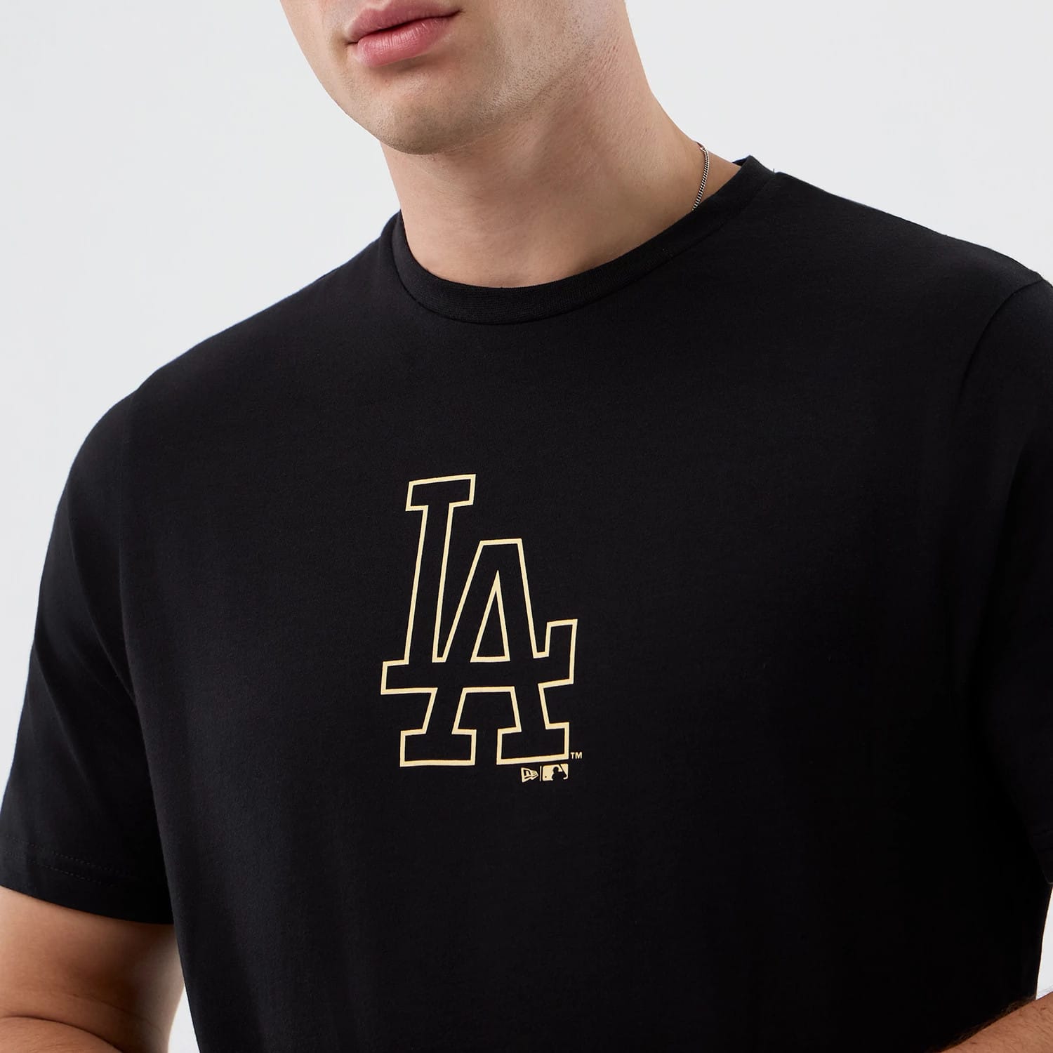 The Male model is wearing LA Dodgers MLB Back To School Black T-Shirt 3