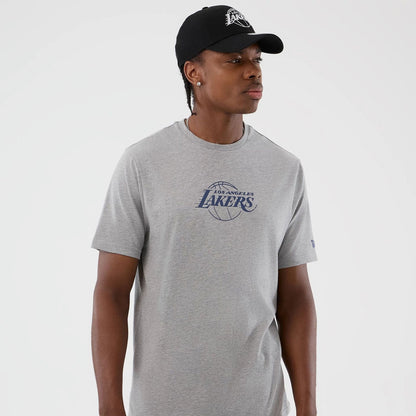 The Male model is wearing LA Lakers NBA Back To School Grey T-Shirt  6