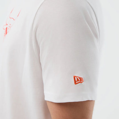 The Male model is wearing Chicago Bulls NBA Back To School White T-Shirt  5