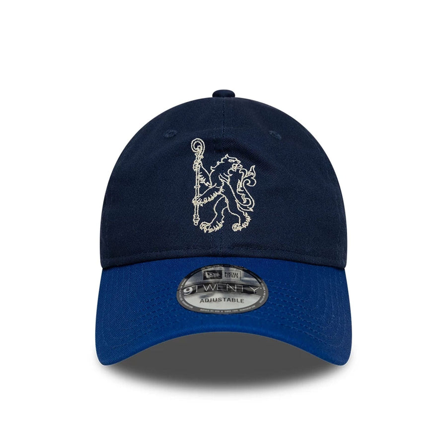 This is a Chelsea FC Lion Crest College Navy 9TWENTY Adjustable Cap 2