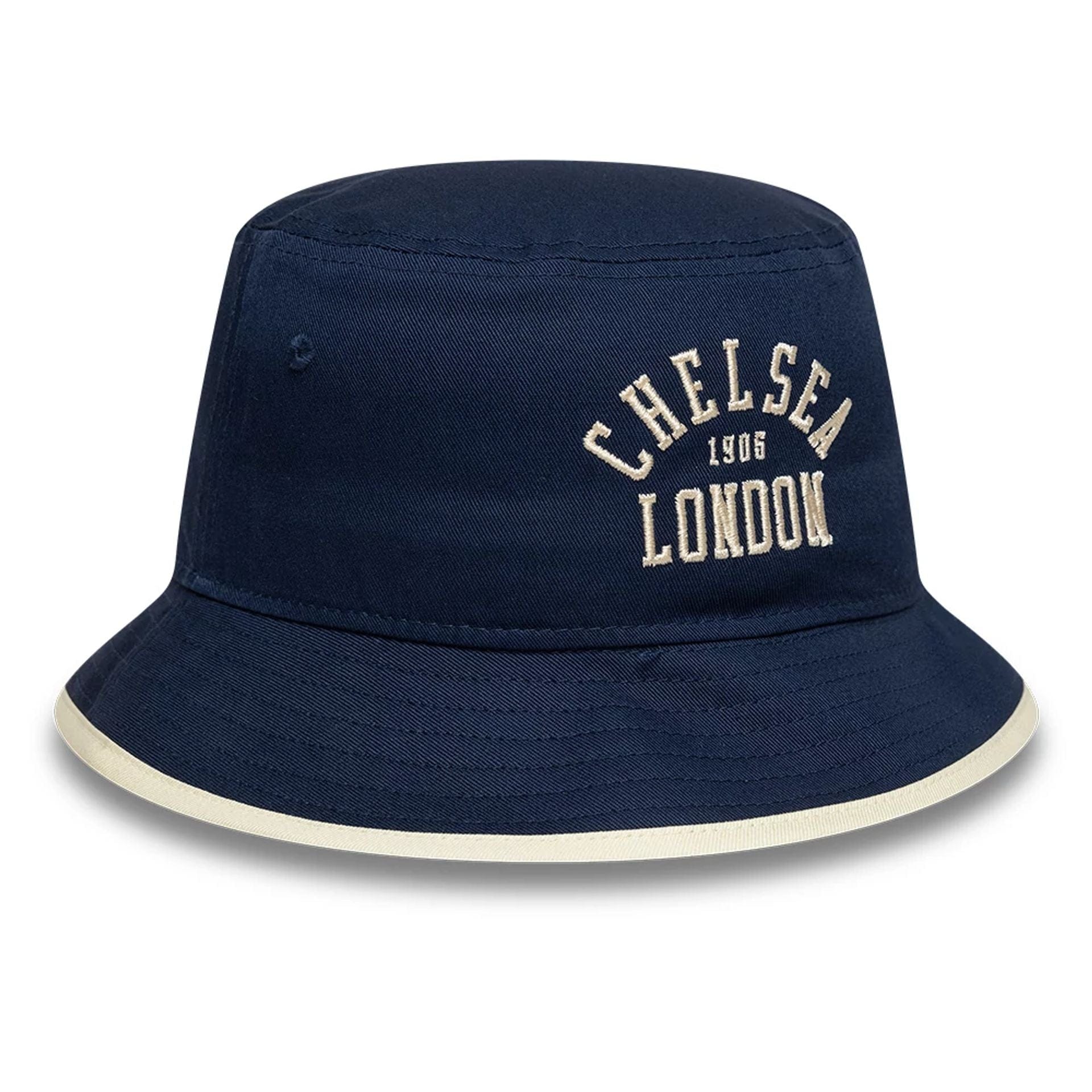 This is a Chelsea FC Lion Crest College Navy Bucket Hat 3