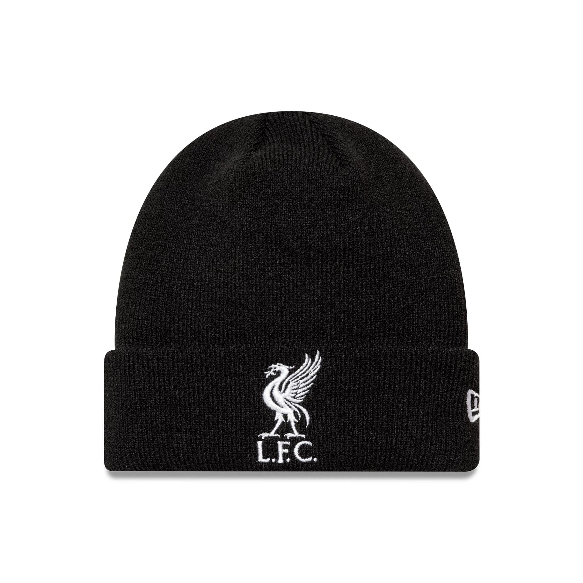 This is a Liverpool FC Core Black Cuff Knit Beanie 1