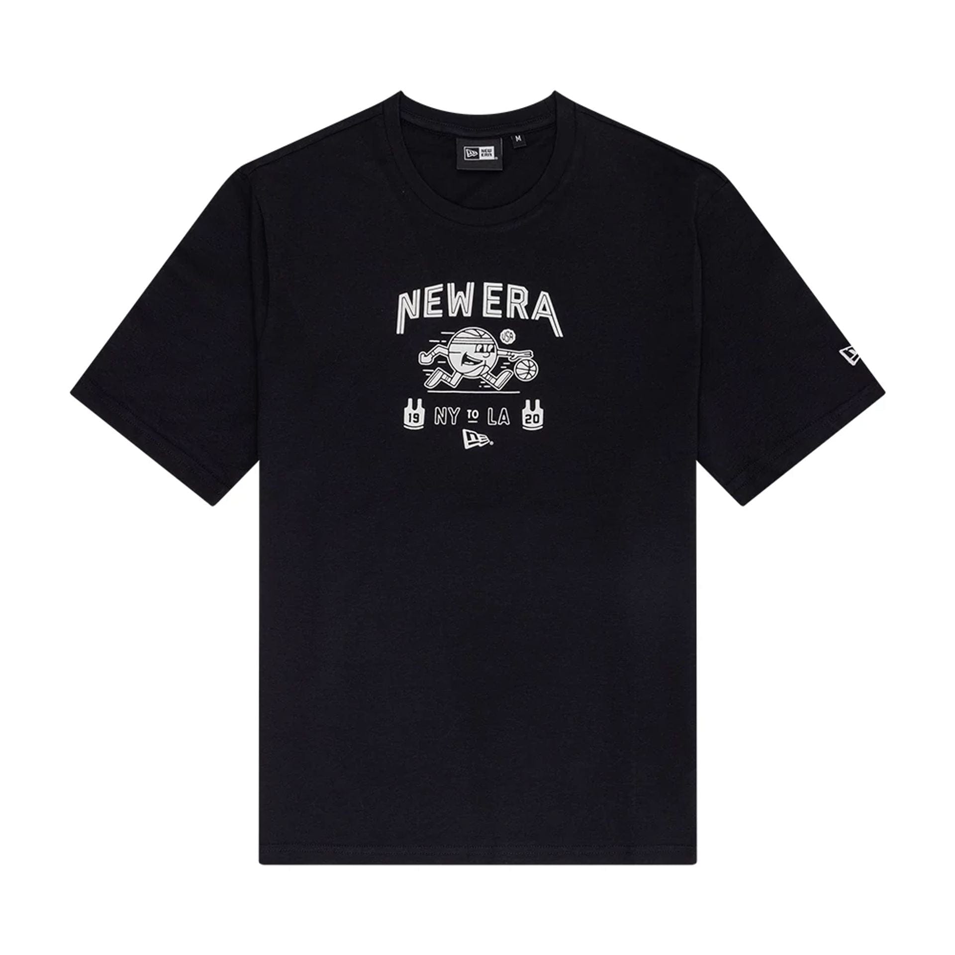 The Male model is wearing New Era NY To LA Graphic Navy T-Shirt 1