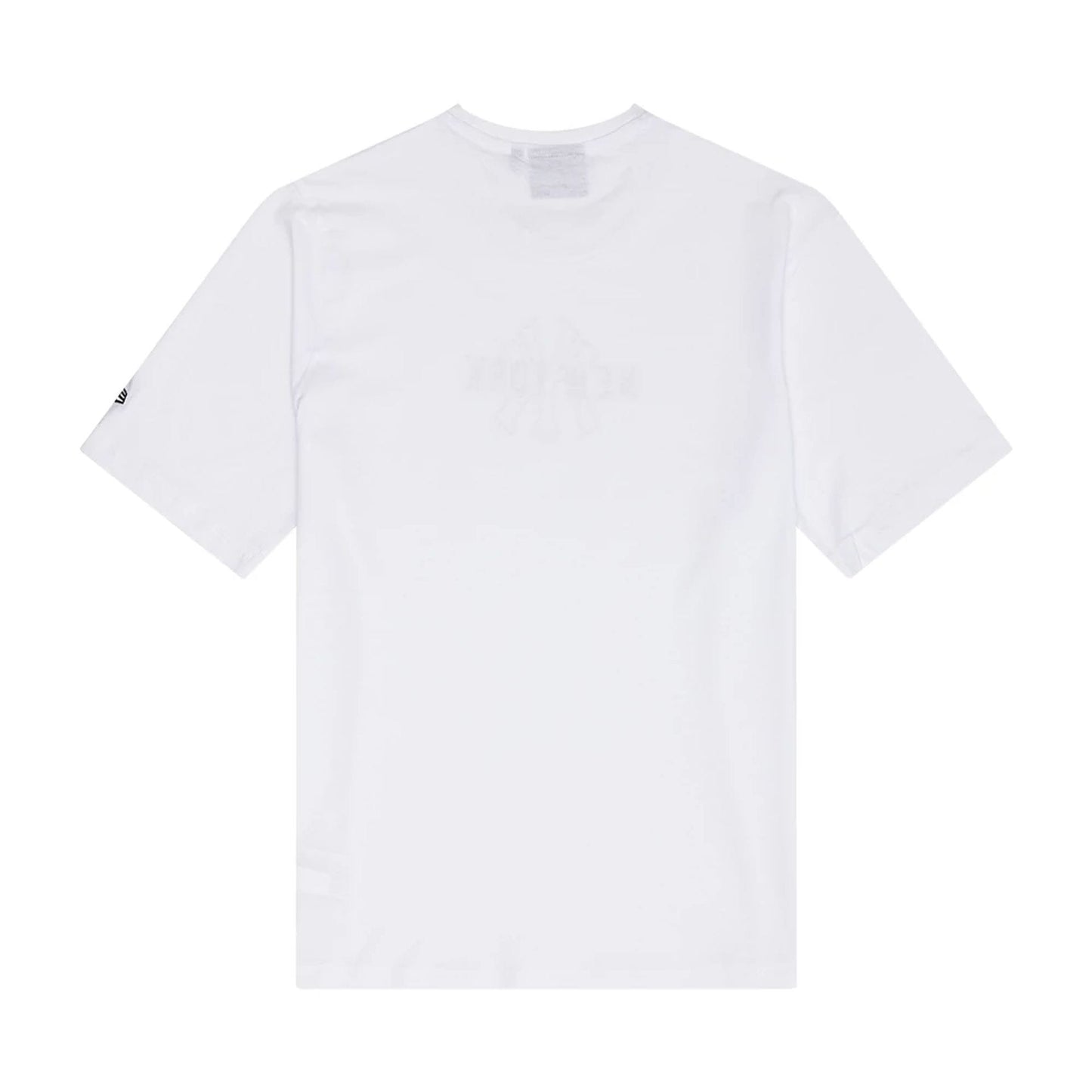 The Male model is wearing New York Yankees MLB Large Logo Graphic White T-Shirt 2