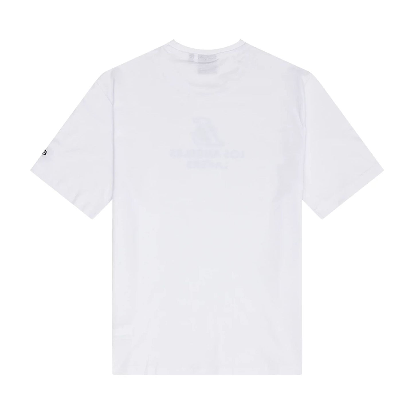 The Male model is wearing LA Lakers NBA Outline Graphic White T-Shirt 2