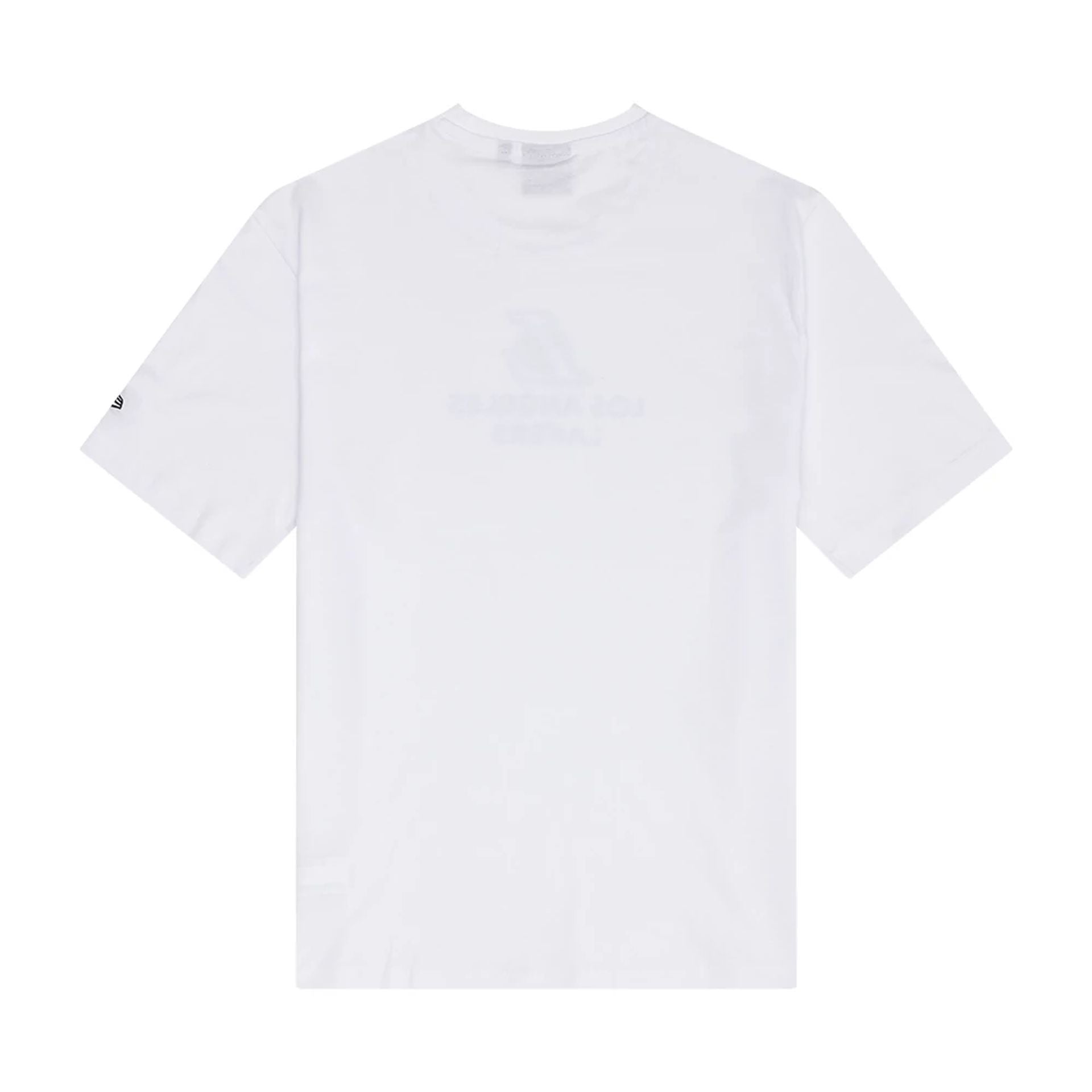 The Male model is wearing LA Lakers NBA Outline Graphic White T-Shirt 2