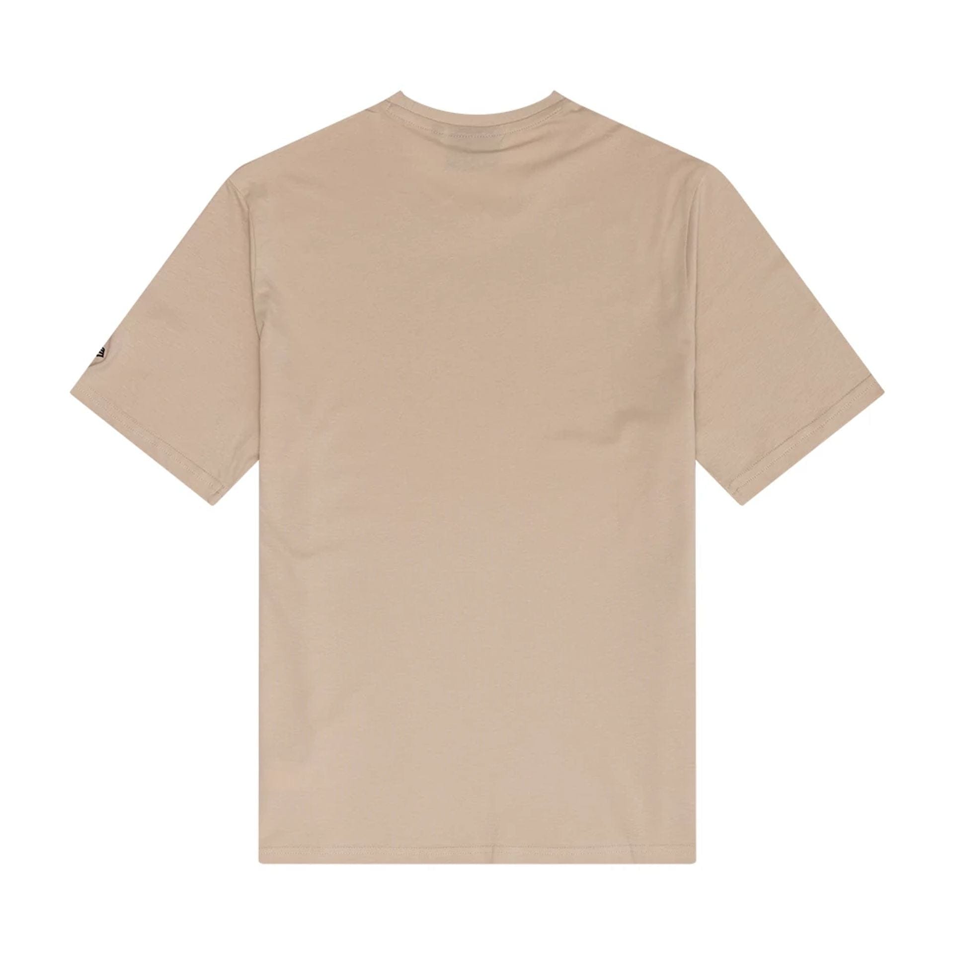 The Male model is wearing New York Yankees MLB Large Logo Graphic Light Beige T-Shirt 2