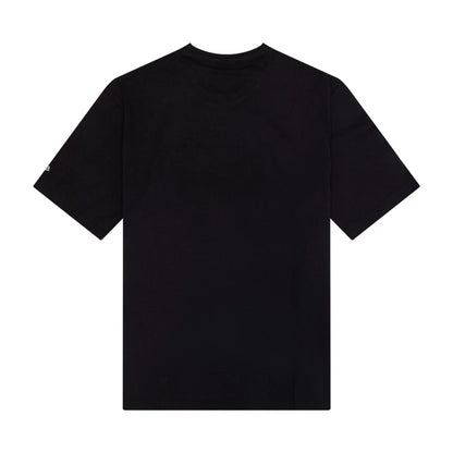 The Male model is wearing New Era Sticker Graphic Black T-Shirt 2