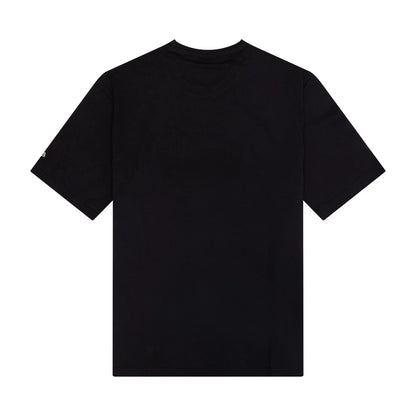 The Male model is wearing New Era Sticker Graphic Black T-Shirt 2