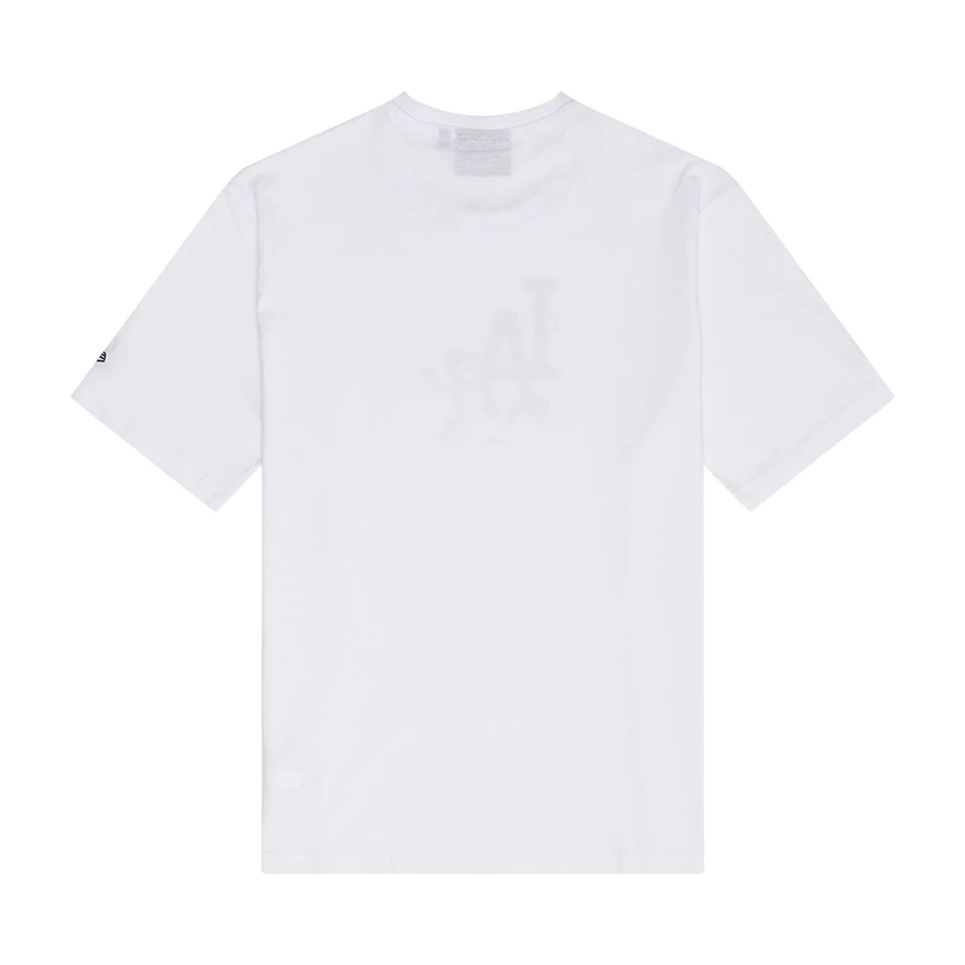 The Male model is wearing LA Dodgers MLB Food Graphic White T-Shirt 2