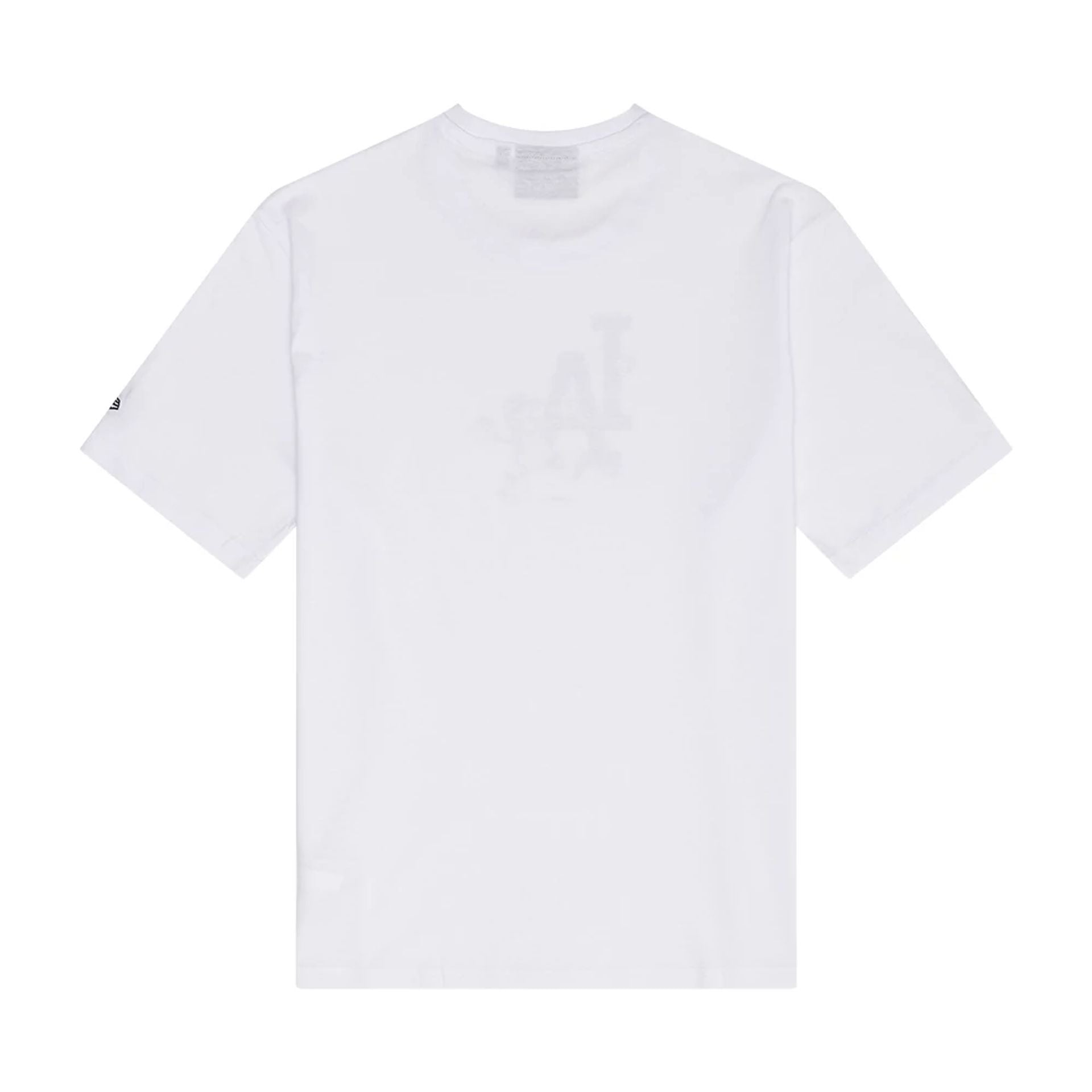 The Male model is wearing LA Dodgers MLB Food Graphic White T-Shirt 2