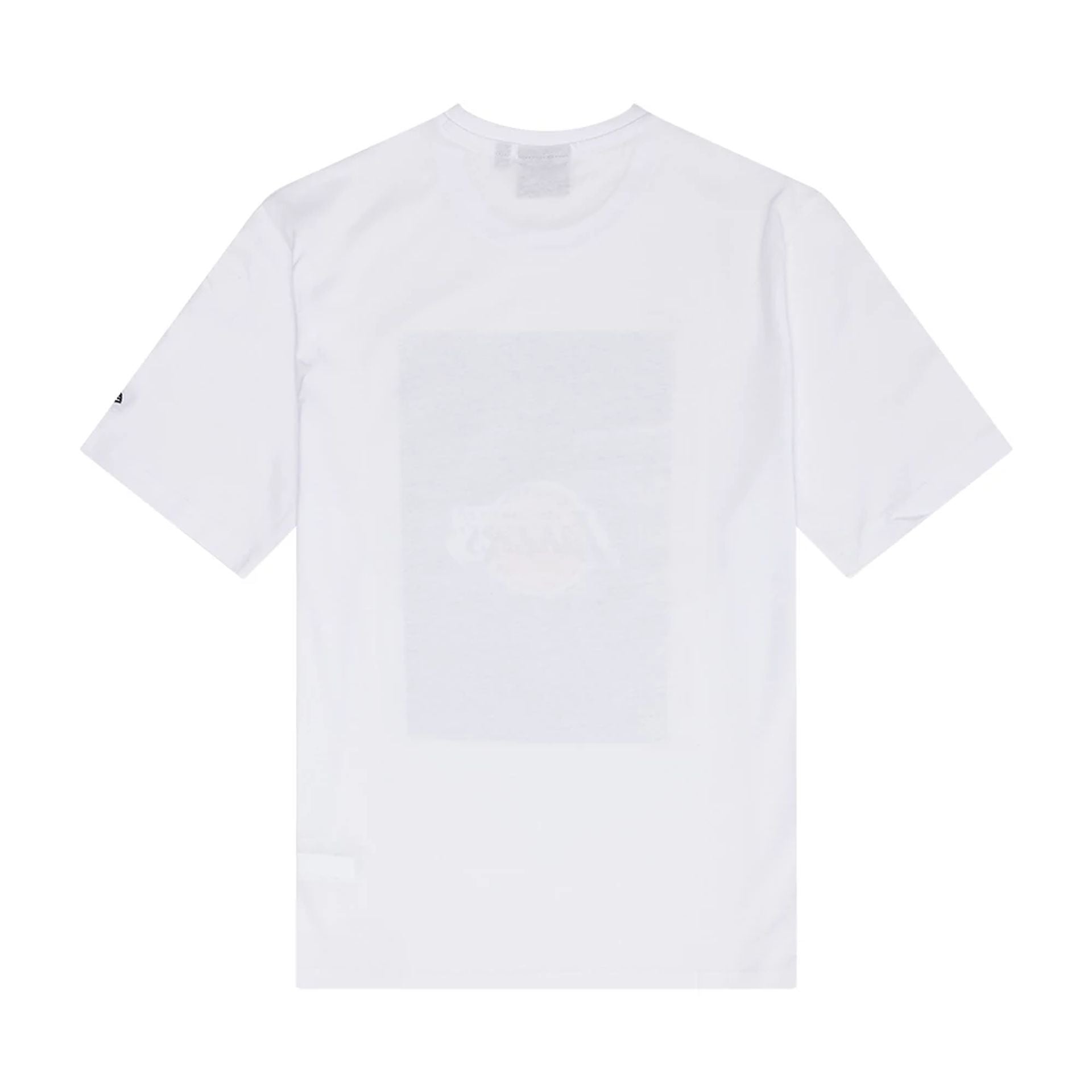 The Male model is wearing LA Lakers NBA Photographic White T-Shirt 2