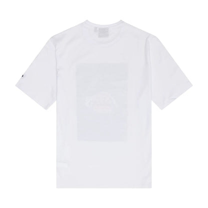 The Male model is wearing LA Lakers NBA Photographic White T-Shirt 2