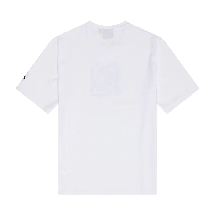 The Male model is wearing New Era Bear Graphic White T-Shirt 2