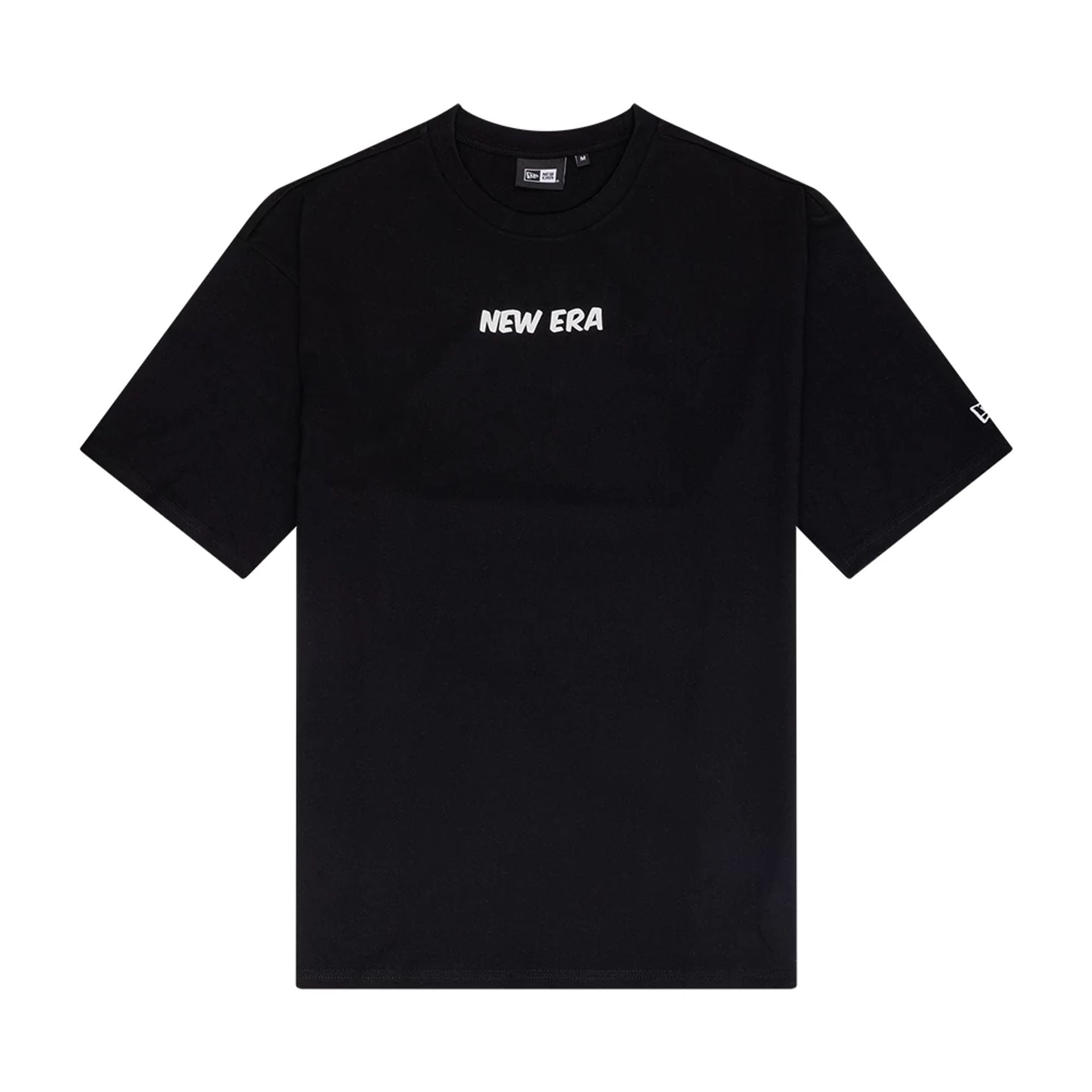 The Male model is wearing New Era Food Graphic Black Oversized T-Shirt 1