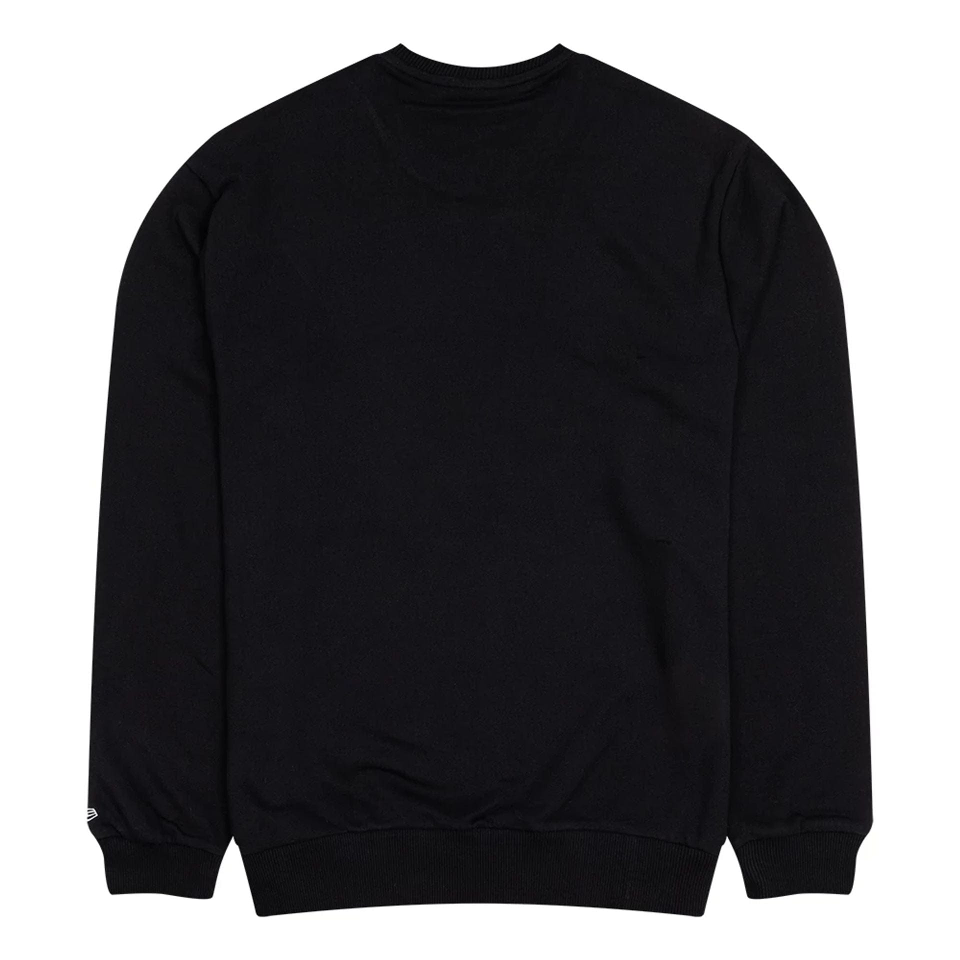 The Male model is wearing New Era Fun Graphic Black Crew Neck Sweater 2