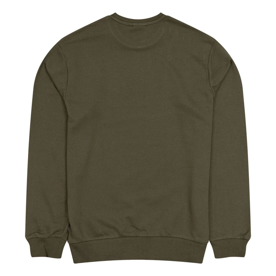 The Male model is wearing New York Yankees MLB Outline Green Crew Neck Sweater 2