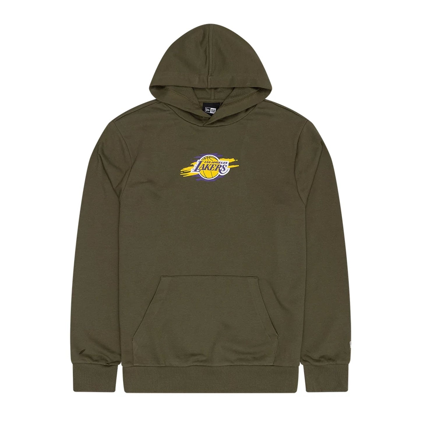 The Male model is wearing LA Lakers NBA Graphic Green Pullover Hoodie 1