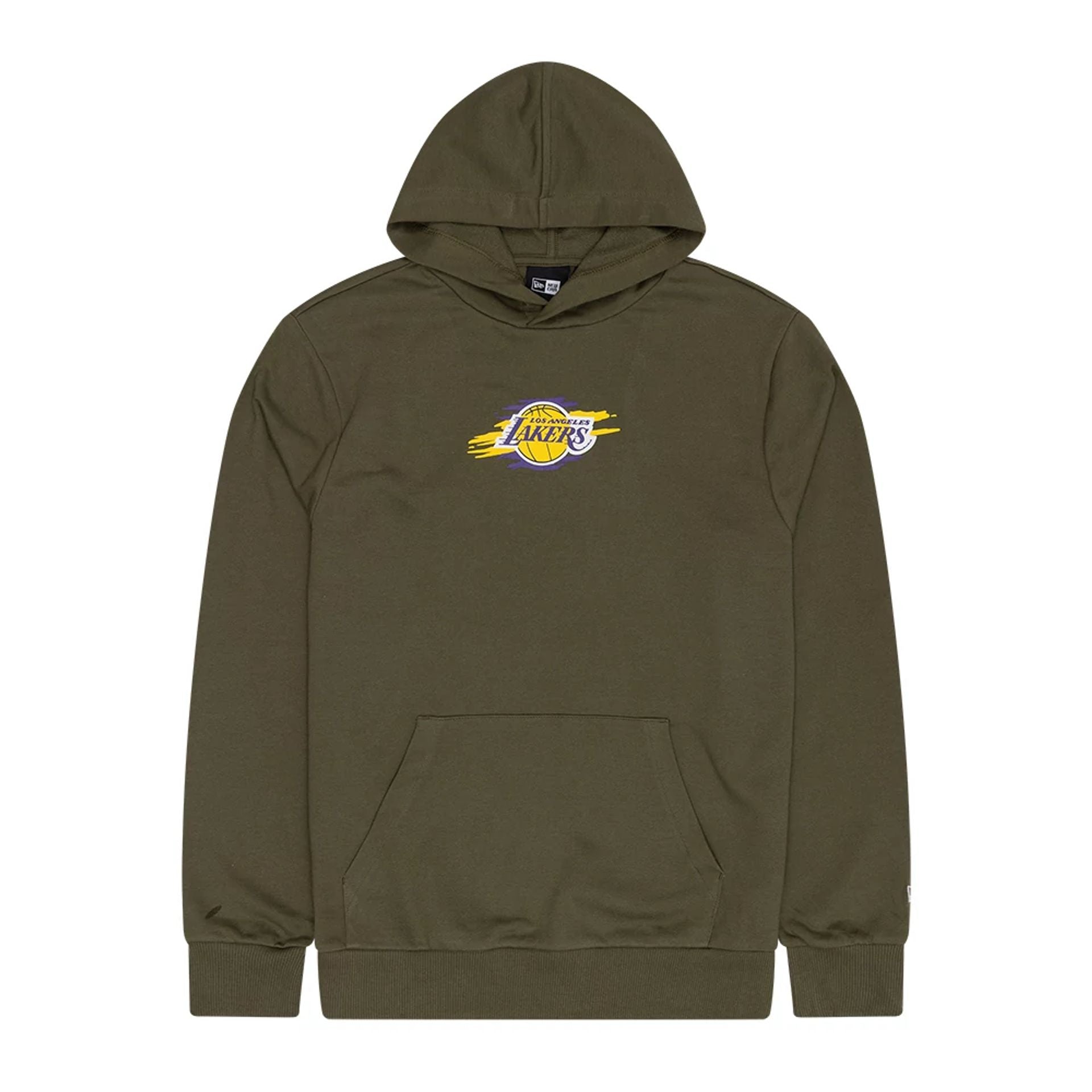 The Male model is wearing LA Lakers NBA Graphic Green Pullover Hoodie 1