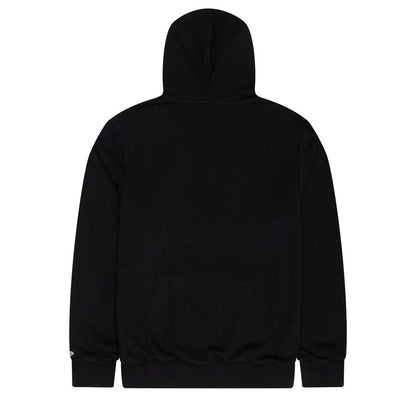 The Male model is wearing New Era Sticker Graphic Black Pullover Hoodie 2