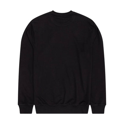 The Male model is wearing Chicago Bulls NBA Outline Black Crew Neck Sweater 2