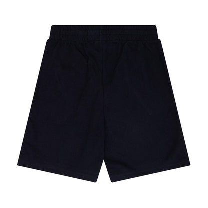 The Male model is wearing New Era Flag Navy Shorts 2
