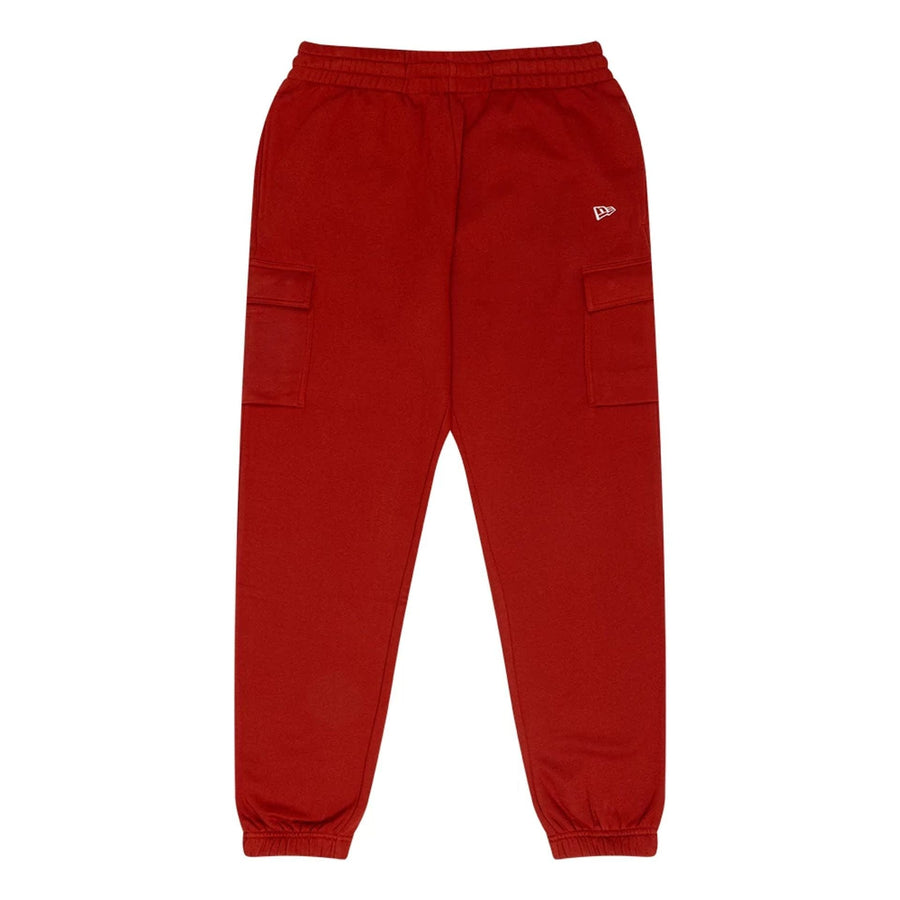 The Male model is wearing New Era Flag Dark Red Cargo Joggers 1