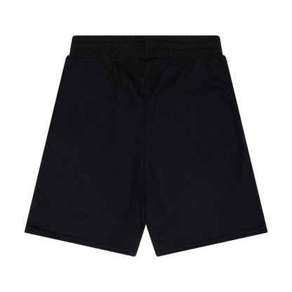 The Male model is wearing New Era Flag Black Shorts 2