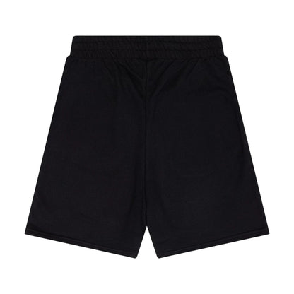The Male model is wearing New Era Flag Black Shorts 2