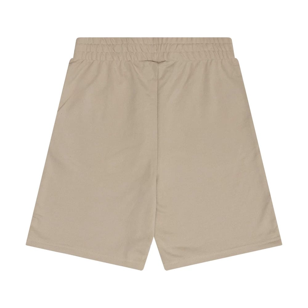 The Male model is wearing New Era Flag Light Beige Shorts 2