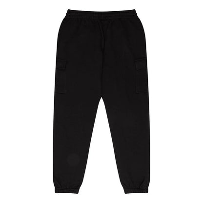 The Male model is wearing New Era Flag Black Cargo Joggers 2