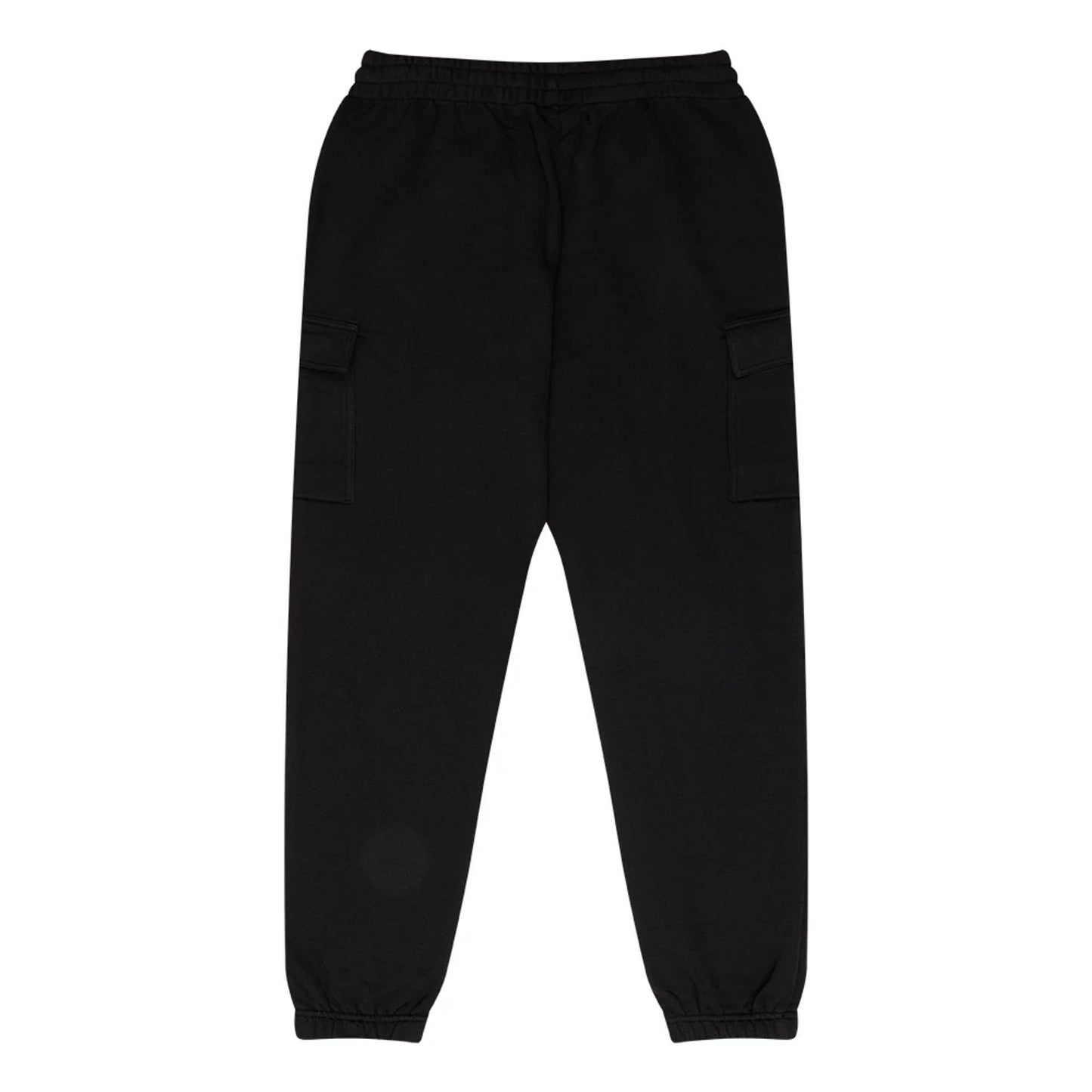 The Male model is wearing New Era Flag Black Cargo Joggers 2