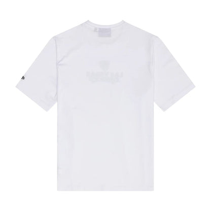 The Male model is wearing Las Vegas Raiders NFL Graphic White T-Shirt 2